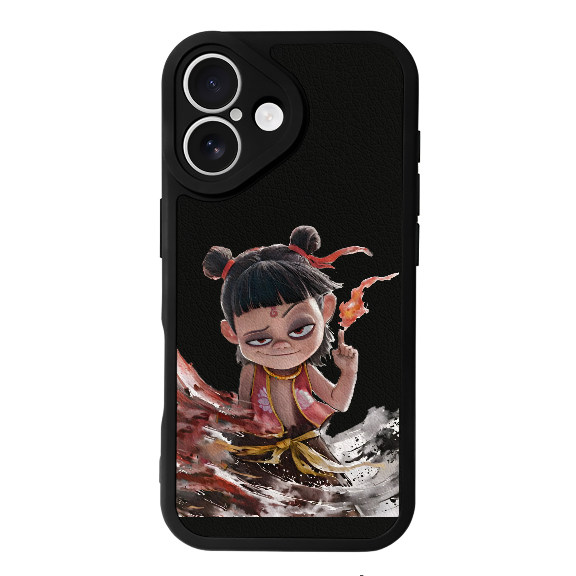 （画像用） Ne Zha 2 ナタ 魔童の大暴れ 【iPhone 16シリーズ対応】シリコンスマホケース（レザー調） 材質：シリコン